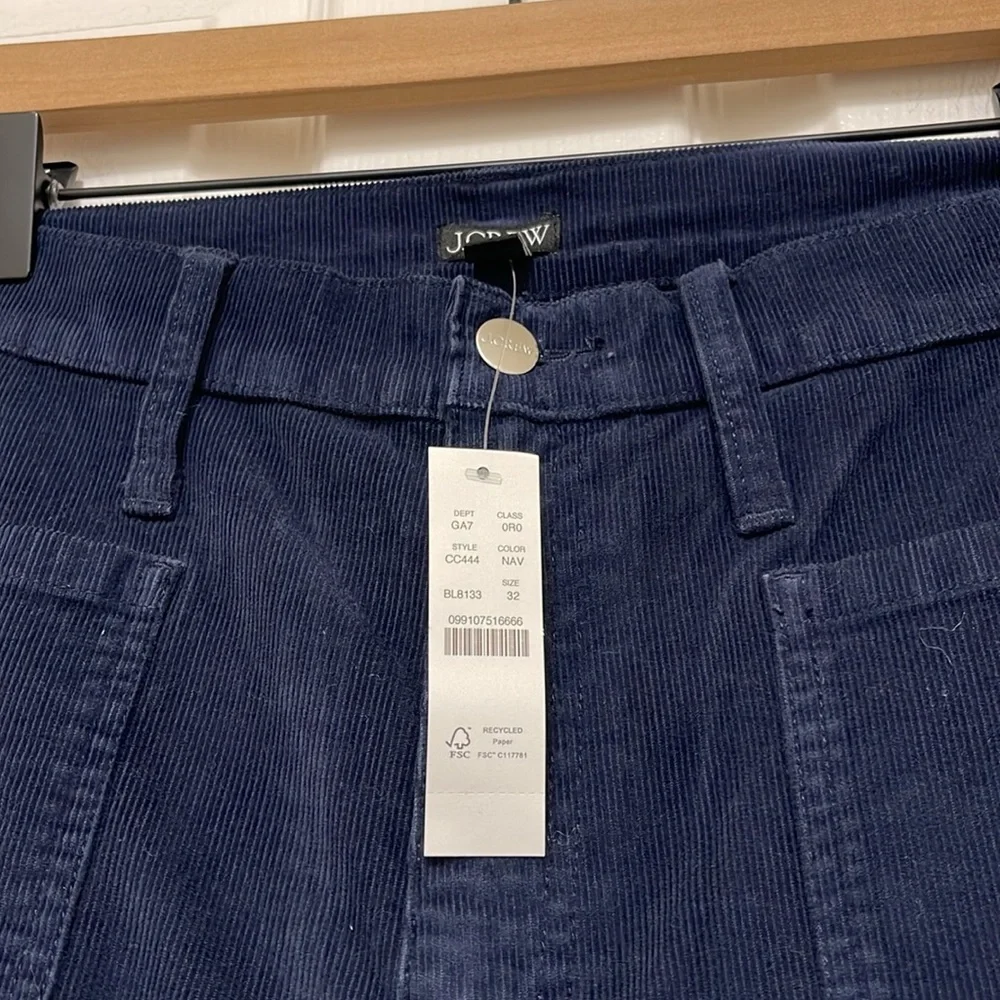 NWT J.Crew Sailor Slim Wide Pant in Stretch Corduroy